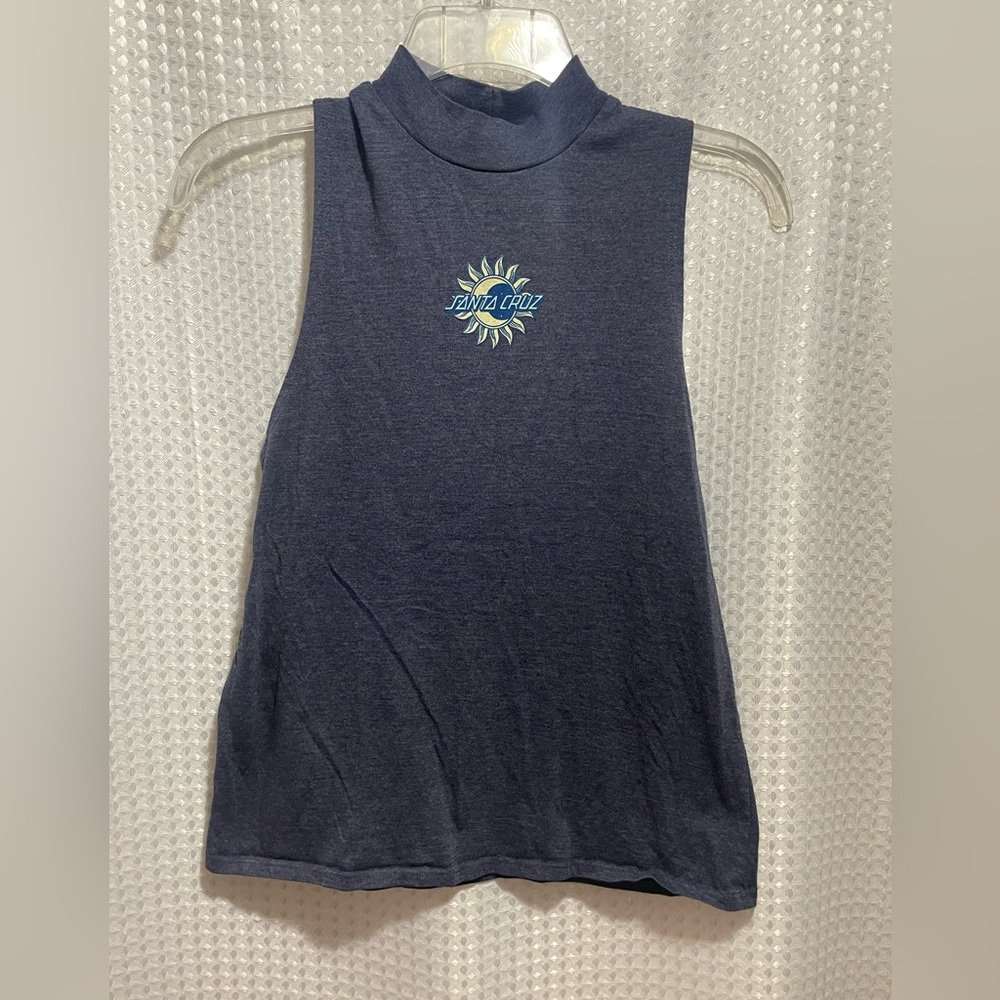 Santa Cruz Sleeveless Top in Blue and Yellow - Picture 3 of 5